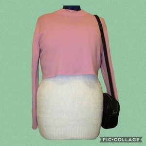 Sag Harbor Mono Turtle Neckline Crop Sweater